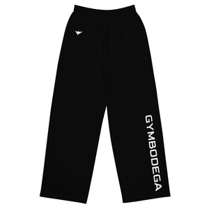 Black unisex wide-leg pants - Gymbodega
